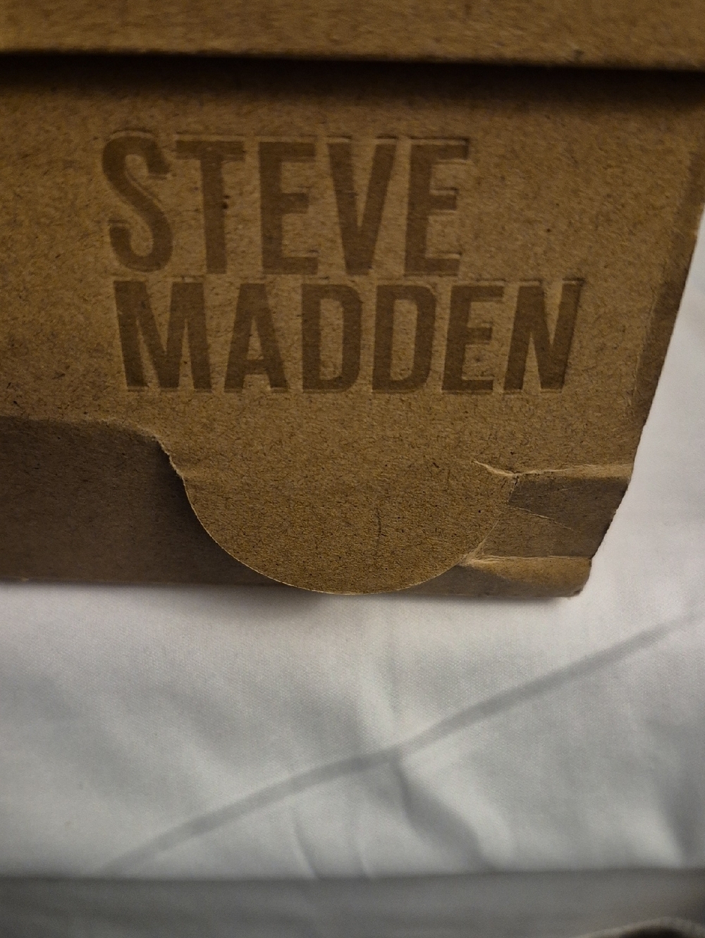 Steve Madden Neutral Tan Lace-Up Combat Boots with Rhinestone Trim - Picture 8 of 8